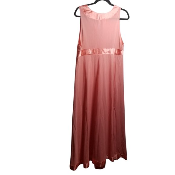Vtg  1960s Gossard Artemis Coral Maxi Slip Dress Babydoll Fairy Nightgown Sz L - Picture 2 of 9